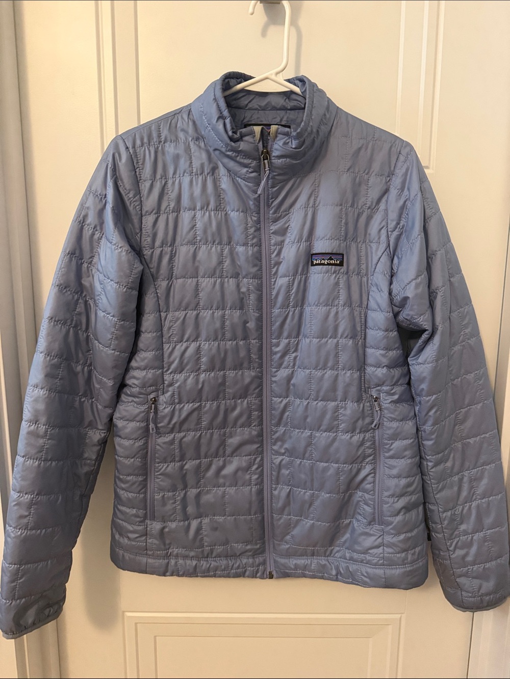 Patagonia Women's Pale Blue Quilted Puffer Jacket